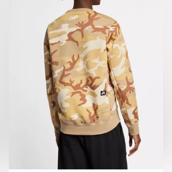 Nike SB Icon Desert Camo Crew Neck Sweatshirt Skate AT9768-248 Men's Size Small - Picture 2 of 12